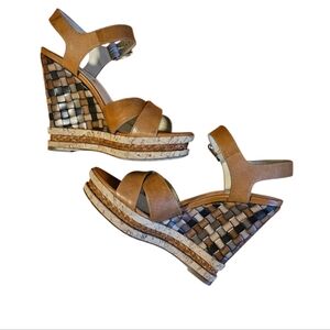 Marvin K Wedges Platform Sandals -Size 7.5 (7-1/2)